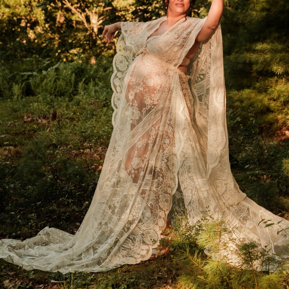 Bumandboho Champagne Maternity Photoshoot Dress size XL